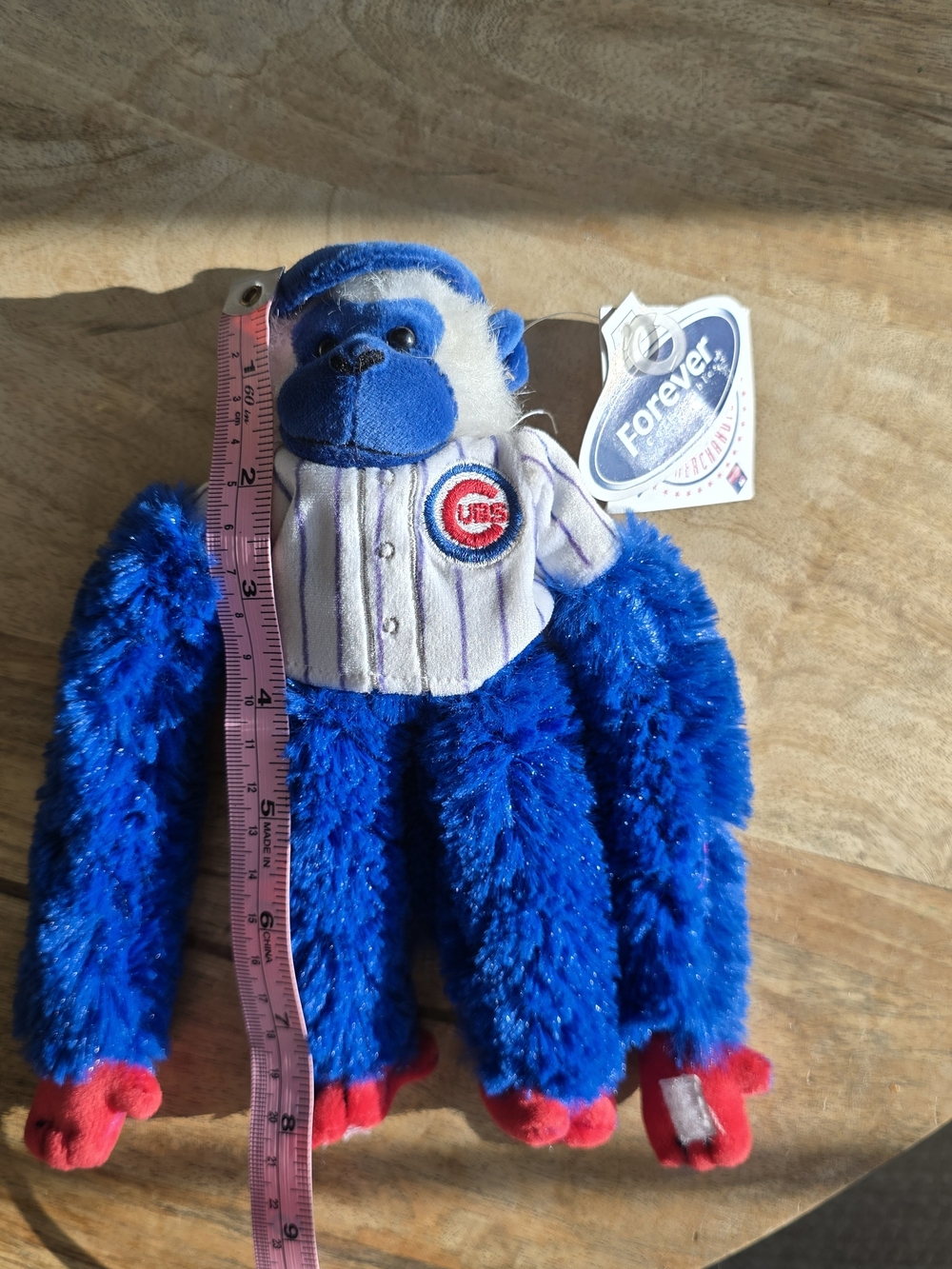 Chicago Cubs Blue Plush Rally Monkey with Team Patch 7"